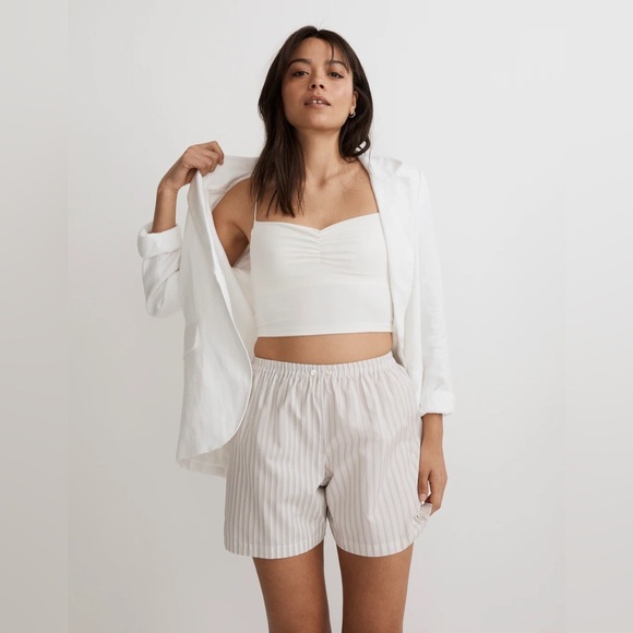 Madewell Flex Sweetheart Crop Tank Top in Lighthouse - Picture 1 of 8